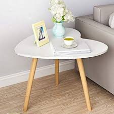 Amazon Com Heart Shaped Coffee Table Solid Wood Side Table Workbench Bedroom Bedside Living Room Wood Table Legs Round Wood Coffee Table Solid Wood Side Table