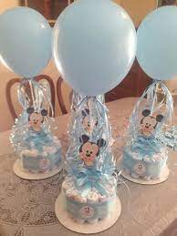 Baby Shower Diapers Centerpiece Mickey Mouse By Designsbyemilys Globos Para Fiestas Del Bebe Regalos De Baby Shower Boy Baby Shower Ideas