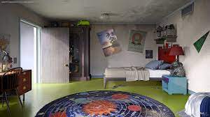 This painting makes kids room attractive. Interior Designers Show How 6 Iconic Cartoon Characters Bedrooms Would Look In Real Life Bored Panda