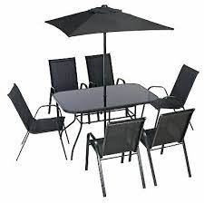 Argos Home Sicily 6 Seater Metal Patio Set Black Ebay In 2021 Black Patio Furniture Argos Home Patio Furniture Sets