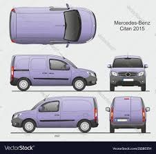 Mercedes Citan 2015 L1 Cargo Van Detailed Template For Design And Production Of Vehicle Wraps Scale 1 To 10 Download A Free Previ Cargo Van Renault Master Van