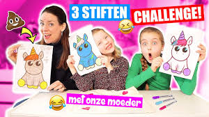 Bestel hier het zoete zusjes vriendenboekje: 3 Stiften Challenge Met Onze Moeder 3 Marker Challenge Dezoetezusjes Youtube