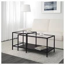 Vittsjo Nesting Tables Set Of 2 Black Brown Glass 35 3 8x19 5 8 Ikea Nesting Tables Ikea Side Table Coffee Table