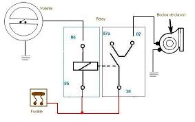 Como Conectar Un Claxon Con Un Relevador De 4 Terminales Autos Circuito Electrico Circuito