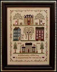 The most common cross stitch house patterns material is cotton. Little House Needleworks Little House Neighborhood Cross Stitch Pattern 123stitch