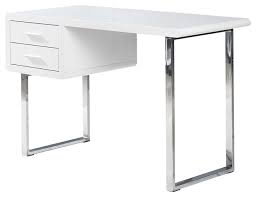 Depending on your personal height and level of comfort, adjust the seat slightly higher or lower, but don't vary too much from the desk height/elbow ratio since you want to be ergonomically correct when sitting at a. Modern White High Gloss Computer Desk With 2 Drawers Contemporary Desks And Hutches By Furniture Import Export Inc Houzz
