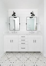 Black And White Vanity Ideas Modern Farmhouse Bathroom Decorating Ideas Pickled Barrel Modern Farmhouse Bathroom Bathroom Interior Shiplap Accent Wall