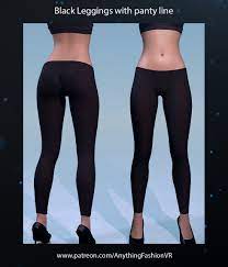Paid Clothing - Black Leggings with panty lines | Virt-A-Mate Hub