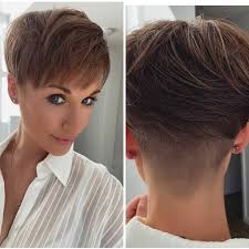 Blonde hair shaved nape bob style. 10 Simple Pixie Haircuts For Straight Hair