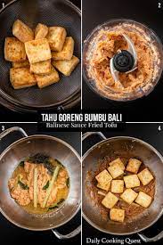 Tahu Goreng Bumbu Bali Balinese Sauce Fried Tofu Recipe Fried Tofu Balinese Recipe Cooking Recipes