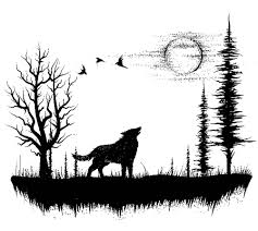 Wolf By Moonlight Forest Tattoos Wolf Tattoos Wolf Tattoo Design