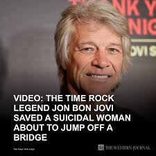 Video: The Time Rock Legend Jon Bon Jovi Saved a Suicidal Woman About to  Jump off a Bridge: This moment changed both of their lives forever. Tap the  link to get the