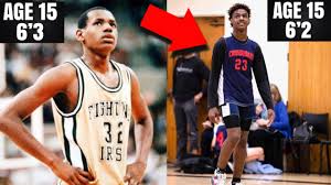 Lebron james is currently in 2010, 6 foot 9 inches. Lebron James Jr At 15 Years Old Vs Nba Stars At 15 Years Old Youtube