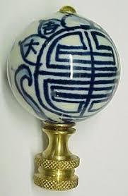 Blue And White Ceramic Lamp Finial Lamp Finial White Ceramic Lamps Blue And White Lamp
