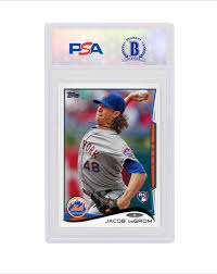 Exceeded rookie limits during 2014 season 2021 contract status: Psa 10 Gem Mint New York Mets Baseball Rookie Card H549 2014 Topps Heritage Jacob Degrom Trading Cards Sports Collectibles Informer Nl