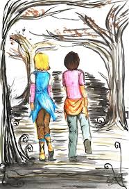 Deviantart More Like Leslie And Jesse Bridge To Terabithia By Manzanaperdida Ponte Para Terabitia Imagem De Fundo Para Iphone Desenhos Kawaii