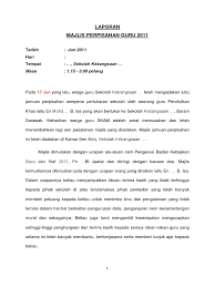 Hari persatuan beruniform sekolah (penulisan). Laporan Jamuan Perpisahan Guru