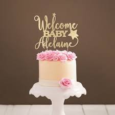 Personalized Star Welcome Baby Cake Topper Baby Girl Shower Etsy Baby Shower Cake Topper Girl Baby Shower Cake Topper Birthday Cake Toppers