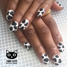 Cow Print Shellac Nails Cow Nails Nails Animal Print Nails