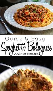 Quick Easy Spaghetti Bolognese Meat Sauce Recipe Easy Spaghetti Bolognese Easy Spaghetti Spaghetti Bolognese