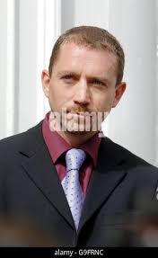 PC Mark Milton leaves court where he was cleared of all driving charges  Stock Photo