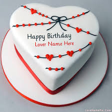 Birthday Cake For Teacher With Name Write Name On Red White Heart Birthday Cake Picture In 2020 Happy Birthday Cakes Heart Birthday Cake Birthday Cake Writing