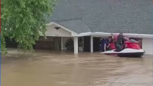 Jet skier rescues people stuck in Waverly due to deadly flooding