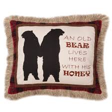 Black bear applique throw …black bear applique throw, detailed with faux shearling fabric and applique bears. Black Bears Applique Embroidered Pillow Overstock