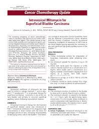 Pdf Intravesical Mitomycin For Superficial Bladder Carcinoma