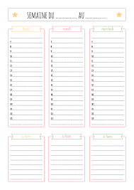 Téléchargez, imprimez ce planning de ménage et répartissez les tâches sur la semaine avec les. Planning De Semaine Et Agenda A Imprimer Gratuitement Partie 1