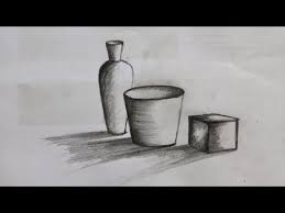 Black And White Still Life Drawing Start Drawing Part 6 Draw A Simple Pot Youtube Still Life Drawing Drawings Object Drawing