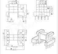 Bobbins | Horizontal Bobbin EE16 Transformer Bobbin With 5+5 ...