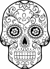 Icolor Sugar Skulls Forehead Keyhole Skull Coloring Pages Coloring Pages Coloring Books