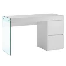 Featuring two storage drawers and a file drawer that can conveniently be assembled on the left. Modern Desks Victory White Desk Eurway