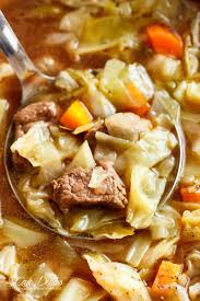 For a burger soup, you can't have a clear chicken broth. Cabbage Soup With Beef Cafe Delites