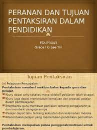 Elm 3103 penilaian pendidikan moral. Edup3063 Peranan Dan Tujuan Pentaksiran Dalam Pendidikan