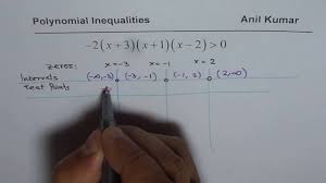 Interval notation is a common way to express the solution set to an inequality, and it's important because it's how you express solution sets in calculus. How To Solve Polynomial Inequality With Intervals Test Youtube