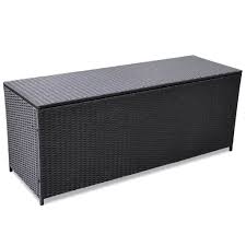 Maybe you would like to learn more about one of these? Vidaxl Garden Storage Box Black 59 X19 7 X23 6 Poly Rattan Overstock 26391256
