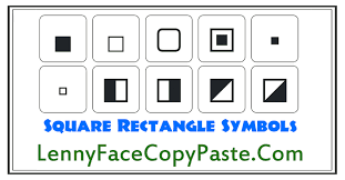 A copy and paste square & rectangle symbol collection for easy access. Square Rectangle Symbols Alt Codes