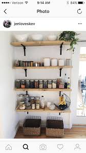 Empty Wall In Kitchen Idea Open Kitchen Shelves Kitchen Shelf Design Shelves