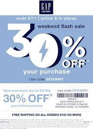 Pinned June 9th 30 Off At Gap Factory Or Online Via Promo Code Gfsunny Thecouponsapp Shopping Coupons Gap Coupons