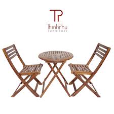 We have a small selection of wooden bistro sets, in the last number of years wood has been replaced mostly by rattan in garden furniture. Bistro Set With Round Table Robinson Thinh Phu Furniture