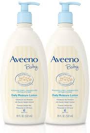 Buy Aveeno Baby Daily Moisture Lotion With Oatmeal Dimethicone Fragrance Free 18 Fl Oz Twin Pack Online In Turkey B07gsqd8n7