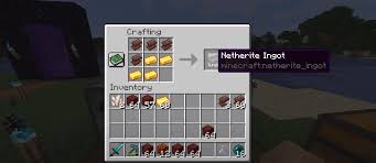Add a netherite ingot into the middle slot to craft your netherite tools. Minecraft Netherite Guide Recipes And How To Make Netherite