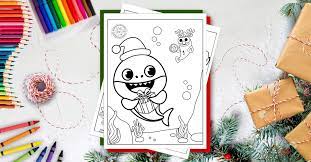 Baby shark pinkfong coloring pages is the first book to take fans behind the scenes of the. Free Baby Shark Christmas Coloring Pages For Kids