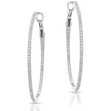 Black And White Diamond Hoop Earrings Anne Sisteron 14kt White Gold Diamond 1 1 4 Hoop Earrings 1 465 Liked On Polyvore Featuring Jewelry Earrings Accessories Bri Altin Elmas Halka Kupeler