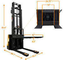 ESC12M33T - Electric Thin Leg Stacker 1200 kg (2640 lbs) / 1500 kg (3307  lbs) + 130'' Capacity - CSA and UL Certified