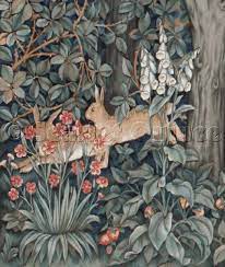 I love cross stitch (14). Scarlet Quince Cross Stitch Chart Greenery Rabbits John Henry Dearle William Morris Designs William Morris Art William Morris
