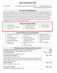Use the technical skills list above. Resume Technical Skills Sciphd