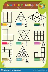 Circle The Correct Fraction Mathematics Math Worksheet For